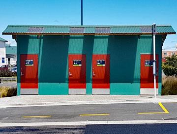 Public toilets across the road