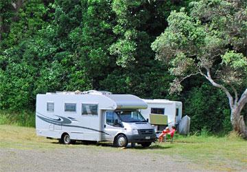 Sheltered beach front parking