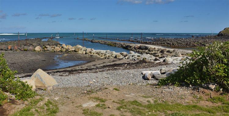 Boat ramp access to the harbour