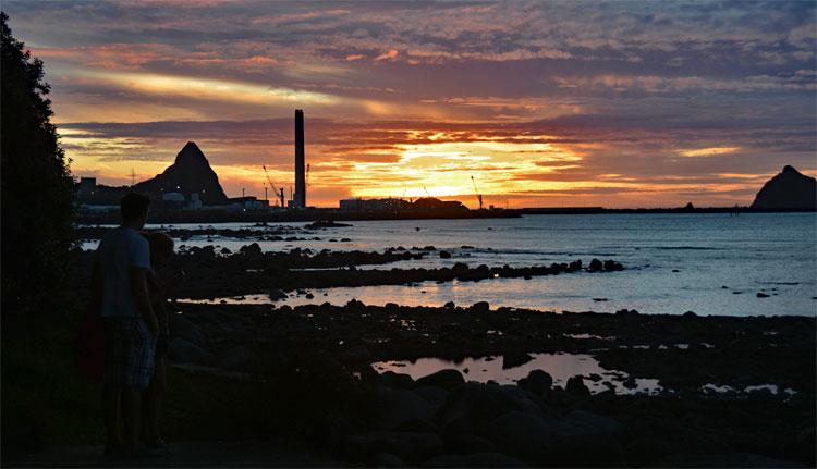 Sunset over the harbour