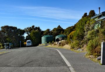 Entrance to the main parking area