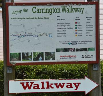 The Carrington Walkway sign