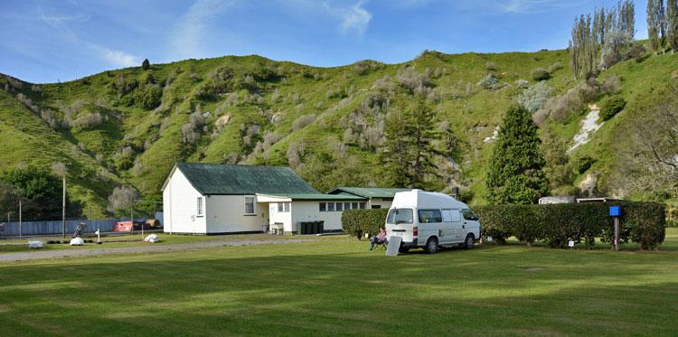 Whangamomona Camping Ground parking