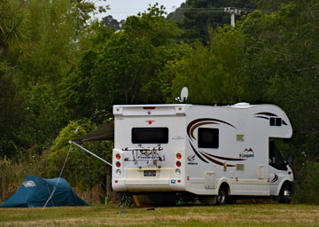 Motorhome parking in the reserve
