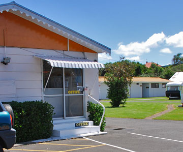 The campsite and motel office