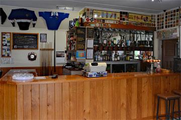 The bar inside the tavern