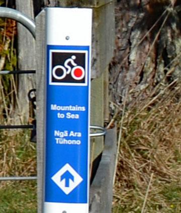 Cycle trail sign