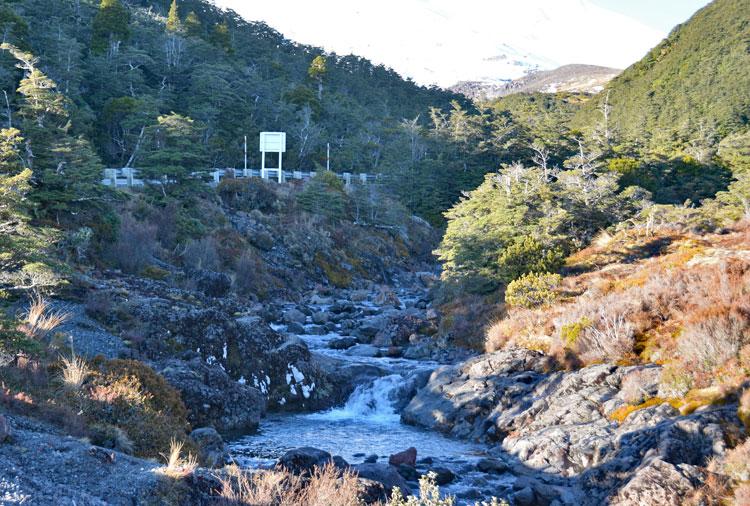 Mangawhero Stream near the parking area