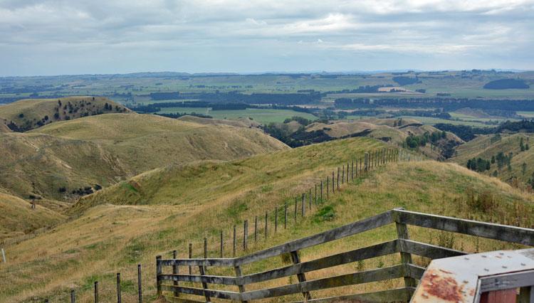 View out over the river terraces