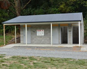 Toilet and shower block