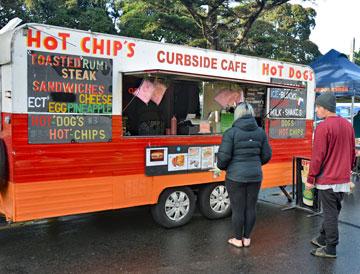 Hot Chippies and Hot Dogs at the Riverside Market
