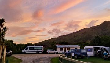 Sunset over the campsite