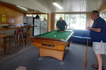 Lounge and pool table