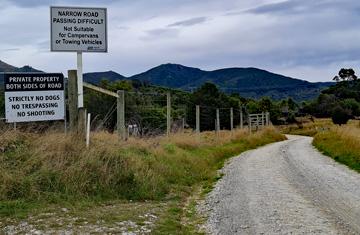 Private driveway and narrow road that made turning around difficult