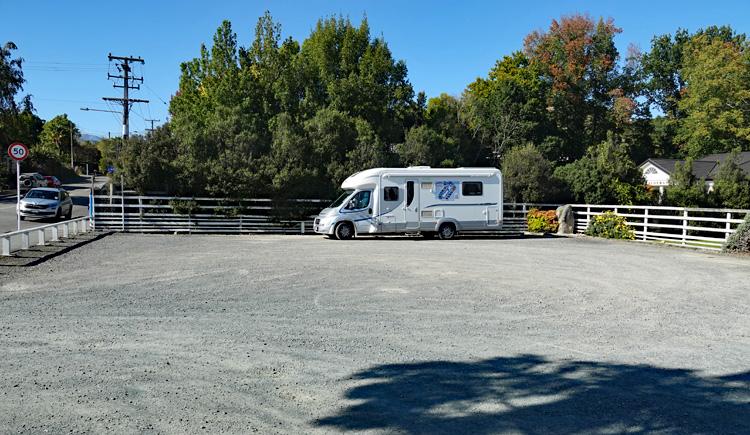 Hotel parking area for motorhomes