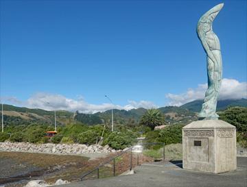Statue overlooking the harbour