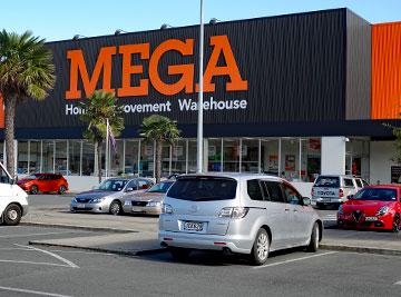 Entrance to the Mitre 10 Mega store