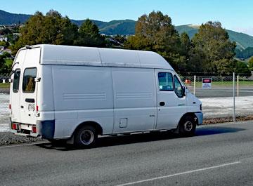 Parking area for self contained motorhomes and vans