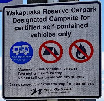 Designated campsite sign