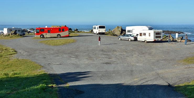 The Half Moon Bay reserve parking area