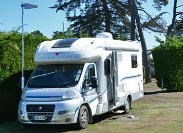 Our motorhome with yagi aerial setup