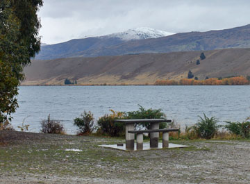 Picnic area by the lake