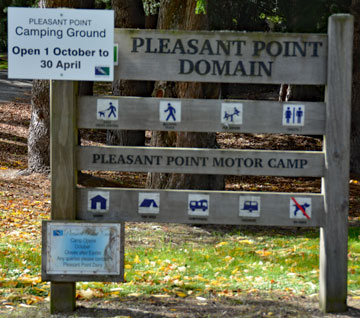 Pleasant Point Domain sign