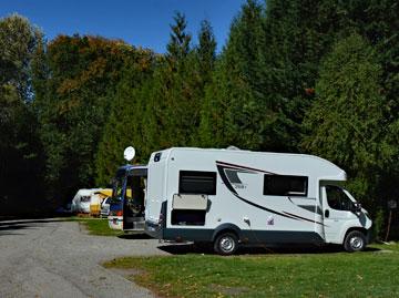 Gravel parking area