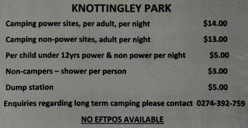Knottingley Park sign