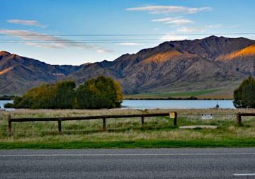 Access the Lake Benmore across the road