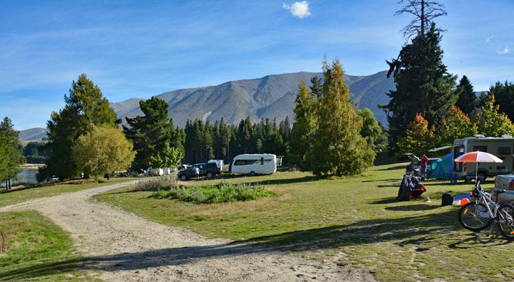 Lakefront camping area