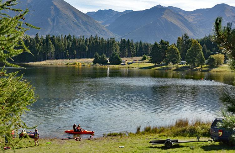 Water activities on the lake