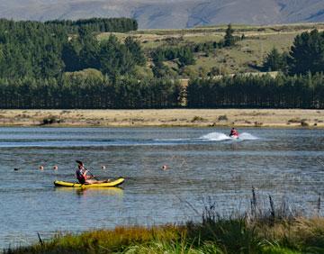 Water activities on the lake