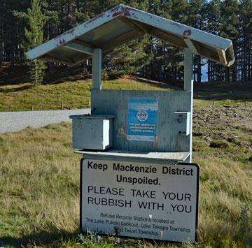 Information Kiosk at the entrance to the camping area