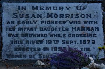 Memorial sign on the grave