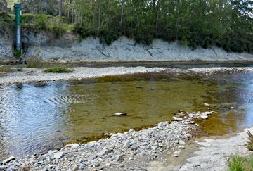 River running alongside the reserve