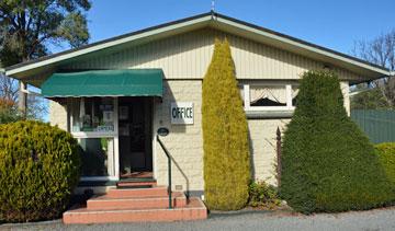 Main office for the motel and campground