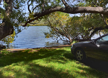 Lakefront parking