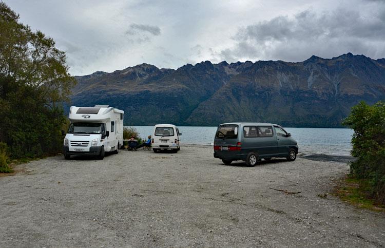 Parking right on the water front