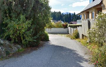 Driveway to the carpark