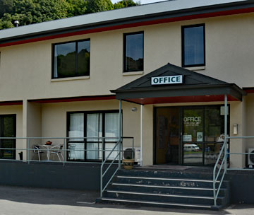 Entrance to the holiday park office