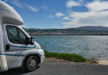 Parking overlooking the harbour