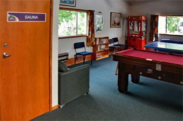 Sauna in the games room