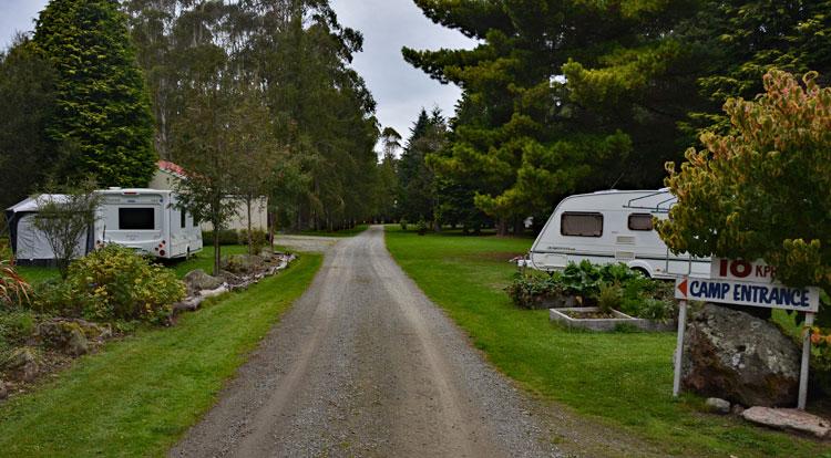 Entrance to the camping ground