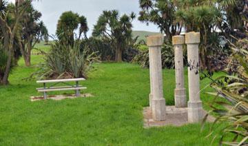 Picnic area by the beach