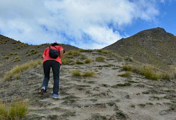 Shuping leading the way - we got about two thirds of the way up.