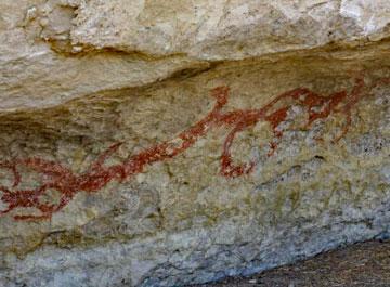 Early Maori rock drawings
