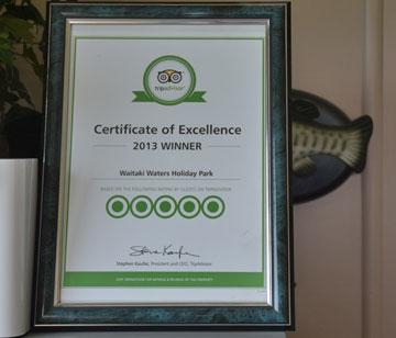 2013 Certificate of Excellence