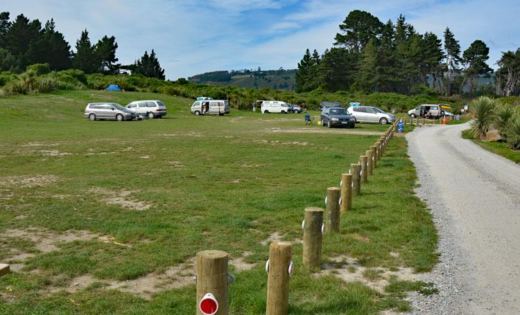 Access to the grassed camping areas