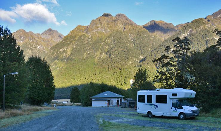 The mountain view from our carpark the next morning